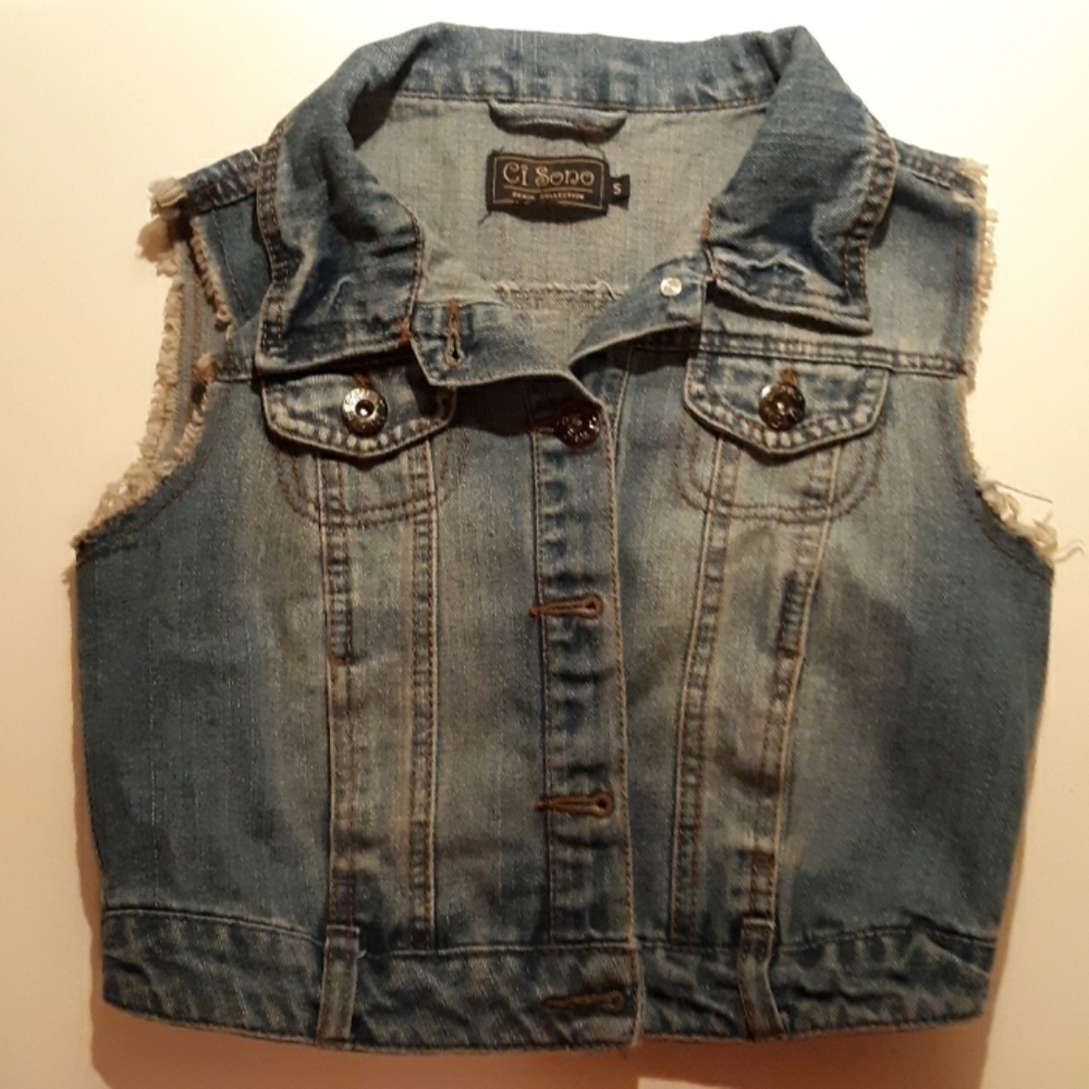 Ci Sono small denim vest sleeveless